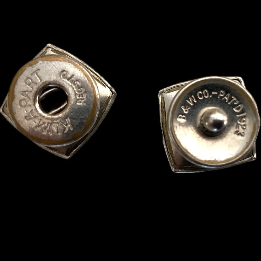 Vintage Baer & Wilde “Kum-A-Part” Single Cufflink – Letter G/L – B&W Pat 1923